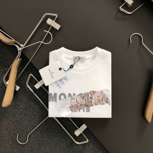 「#3245」MONCLER Silver-plated with bright lettering-shirt