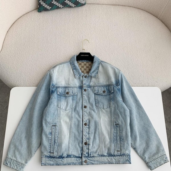 「#3264」Gucci 24 new double-sided Jean Jacket