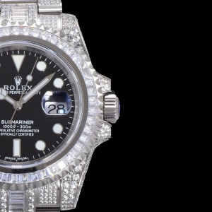 「#3283」Rolex 904 Steel Submariner Luxury Full Diamond Special Edition