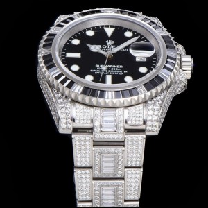 「#3285」Rolex 904 Steel Submariner Luxury Full Diamond Special Edition