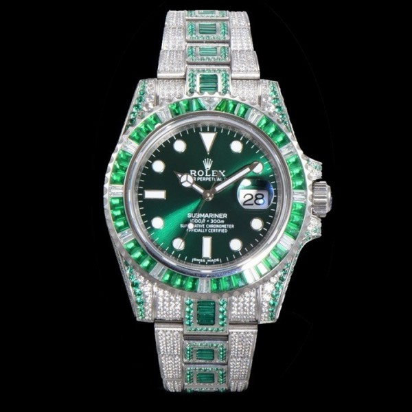 「#3286」Rolex 904 Steel Submariner Luxury Full Diamond Special Edition