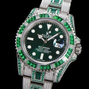 「#3286」Rolex 904 Steel Submariner Luxury Full Diamond Special Edition